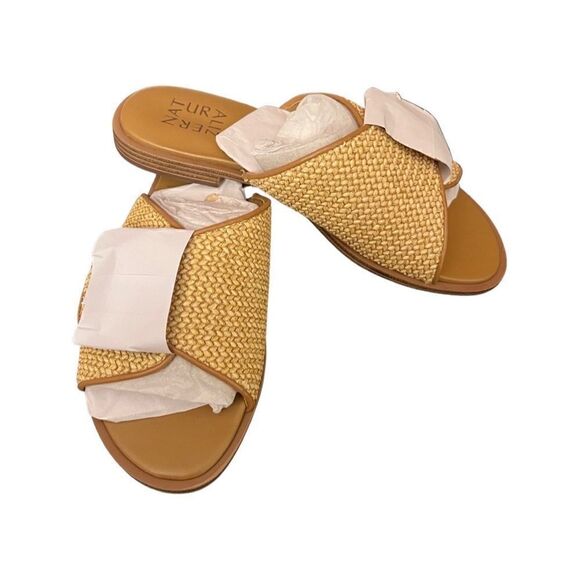 Naturalizer Forrest 2 Slides- Natural Raffia- Size 5.5 M- NIB - Picture 1 of 8